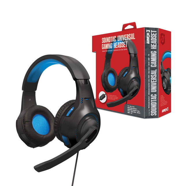 "Soundtac" Universal Gaming Headset (Blue) for Xbox Series X/Xbox Series S/Nintendo Switch/Lite/ PS4/ PS5/ Xbox One/Wii U/PC/Mac - PlayStation 5