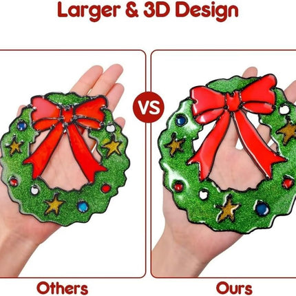 12 Pcs Christmas Window Clings Decal Ornaments Christmas Decorations Christmas Window Stickers for Christmas Window Decorations Party Supplies Snowman, Santa Claus and More