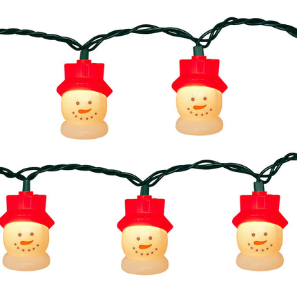 Abeja Christmas Snowman String Lights, 8.5Ft Christmas Santa Claus Decorations String Lights with 10 Santa Head Decorations Lights, Santa Fairy Lights for Christmas, Yard, Party, Xmas Tree Decor