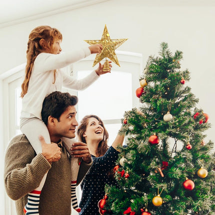 EMVANV 23cm Christmas Tree Topper, Christmas Tree Star for Xmas Decorations, Star Tree Topper for Christmas Tree, Outdoor Indoor Party Holiday Decoration(20 cm)