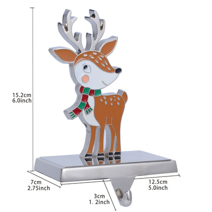 Christmas Tree Stocking Holders for Fireplace Mantle Reindeer Mantle Stocking Hangers Snowman Sturdy Stocking Hook Santa Claus Christmas Ornaments Holder Fireplace Home Decoration (4,C-Multi Holder)