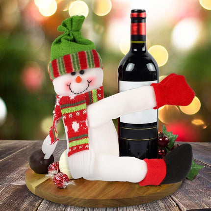 Cute Snowman Christmas Tree Topper Decorations,Unique Fanny Holiday Xmas Hugger Decor for Christmas Tree Wine Curtian Christmas Wreath deocr Christams
