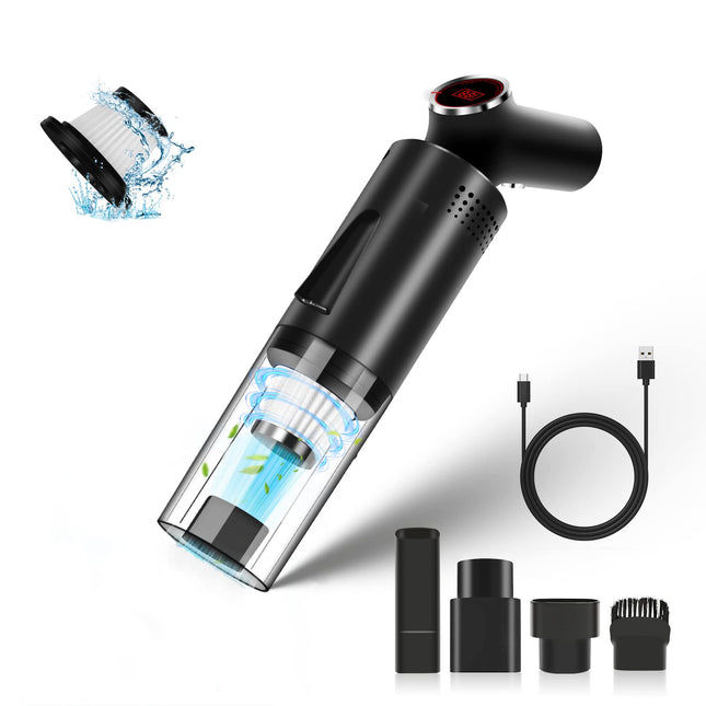 Handheld Vacuum Cordless Rechargeable With Led, Car Vacuum Cleaner High Power With Low Noise, Portable Hand Held Vacuum For Car Office Pet Hair Dust And Home Cleaning