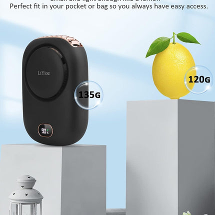 Mini Fan Mini Handheld Fan Portable Fans Usb Rechargeable, Personal Desk Fan Multifunctional With Strong Airflow, Led Smart Displ