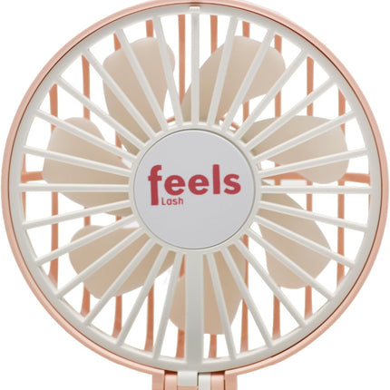 Compact Mini Fan Mirror Handheld Portable Usb Rechargeable Adjustable Speed Fan For Eyelash Extensions Makeup Travel Powder Pink