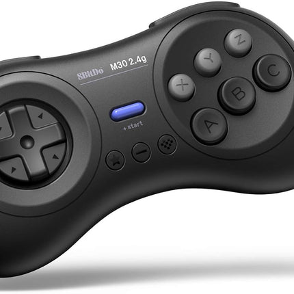8Bitdo M30 2.4G Wireless Gamepad for the Original Sega Genesis and Sega Mega Drive - Sega Genesis,Black