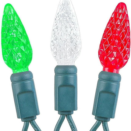 ‎‎‎Novelty Lights 24FT 70 LED C6 LED Christmas String Lights, Outdoor Christmas Tree Commercial Grade LED String Lights, Permanent Christmas Lights Outdoor Tree Decorations Outdoor (Red/Green/Pure