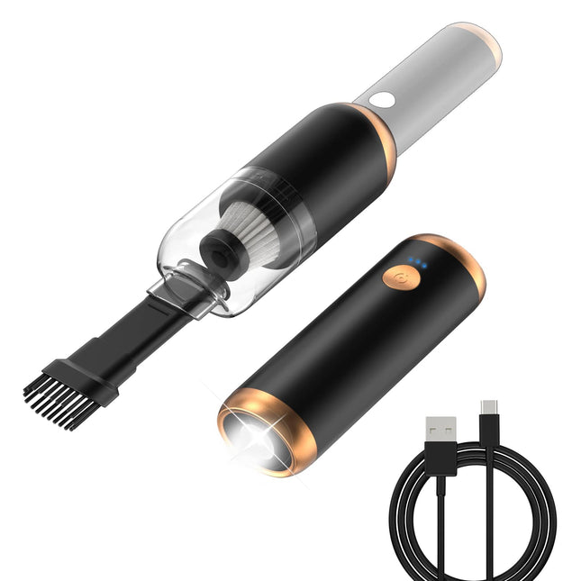 Fanisic Mini Handheld Vacuum Cleaner, 9500Pa Cordless Car Vacuum Rechargeable, Hand Vacuum & Detachable Led Flashlight 2 In 1, Lightweight Vacuum Cleaner For Laptop Keyboard, Piano, Crevices, Crumbs