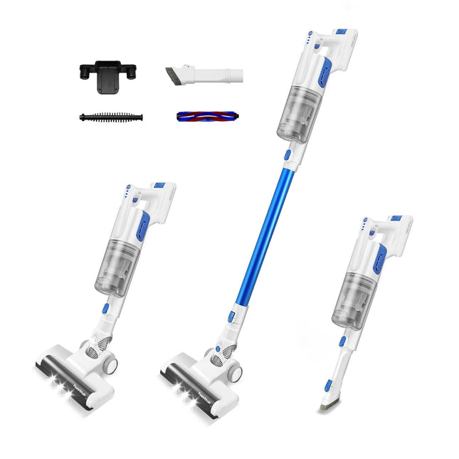 Cordless Vacuum Cleaner, Stick Vacuum Cleaner, Handheld Vacuum Cleaner, 60 Min Long Runtime Lightweight Stick Vacuum With Crevice Tool, Dusting Brush For Home, Carpet, Hardwood Floor Blue
