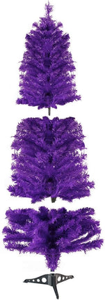 Artificial Christmas Tree with Stable Tripod Large Christmas Party Home Decoration Tree (Purple,3 Feet)