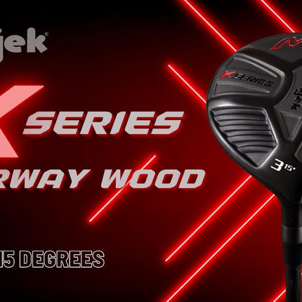 Senior Men's Majek K-Series 3 Wood Golf Club, Right Handed Senior Flex with Men's Senior Size Black Pro Velvet Grips