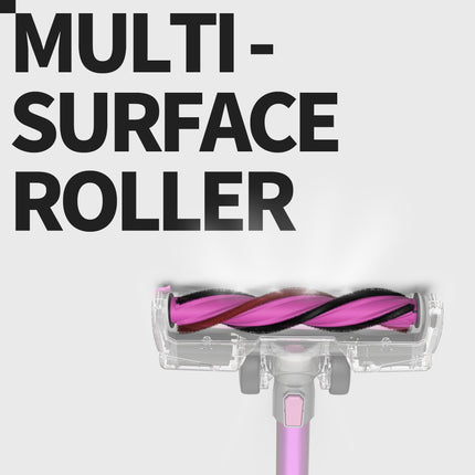Roomie Tec R3 Cordless Stick Vacuum Cleaner, Fadeless Suction Power For Floor And Carpet, Up To 43 Min Powerful Battery, Bagless, Large Capacity, Extra Wide Roller, Led Headlights, And Hepa Filtration