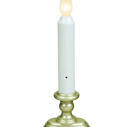 FPC1320P-6 Battery Operated LED Window Candle with Hot Spot Technology and Dusk to Dawn Sensor and Choice of White of Amber Flame, Pewter/Silver, Pack of 6