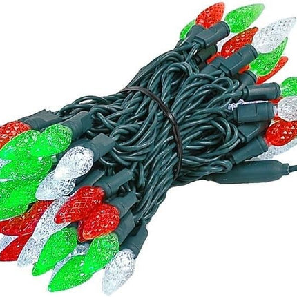 ‎‎‎Novelty Lights 24FT 70 LED C6 LED Christmas String Lights, Outdoor Christmas Tree Commercial Grade LED String Lights, Permanent Christmas Lights Outdoor Tree Decorations Outdoor (Red/Green/Pure