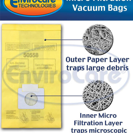 Envirocare Vacuum Bags Made To Fit Kenmore Canister Type C Or Q 50555, 50558, 50557 And Panasonic Type C5 Vacuums 12 Pack
