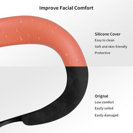annapro Controller Grips Cover for Meta Quest 3, with Adjustable Knuckle Strap and Battery Opening Protector, Silicone Face Pad Cover & Joystick Covers for Oculus Quest 3 Accessories, Orange