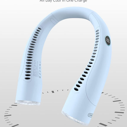 Cafele Personal Neck Fan Fit For Large Neck] Adjustable Bladeless Neck Fan, 17 Hours Max Operated Cooling Neck Fan, Usb Recharge