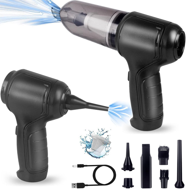 Cordless Handheld Vacuum Cleaner, High Power Rechargeable Mini Vacuum, Portable, Multinozzles For Carhomeoffice, 1200 Pa, Black