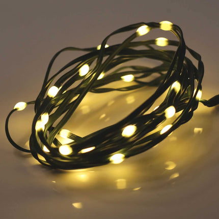 30 LED Battery Operated Christmas Lights, Outdoor Warm White Christmas Lights, Battery Powered String Lights with Timer, Waterproof Fairy Lights, Green Wire, Indoor/Outdoor Christmas Decorations