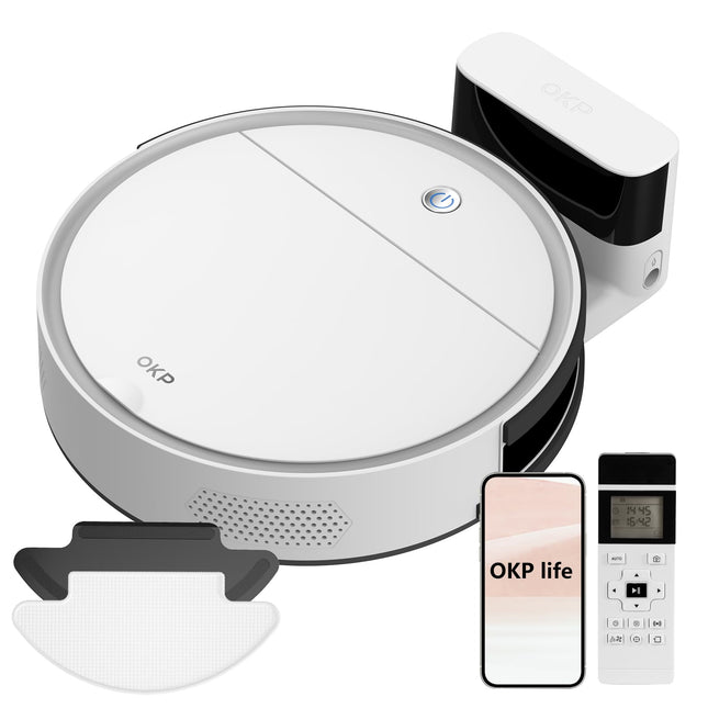 Robot Vacuum And Mop Combo, Wifi Connectivity, Personalized Cleaning Recommendations, Compatible With Alexaapp, Ideal For Pet Hair, Carpets, And Hard Floors, Selfcharging, K5B