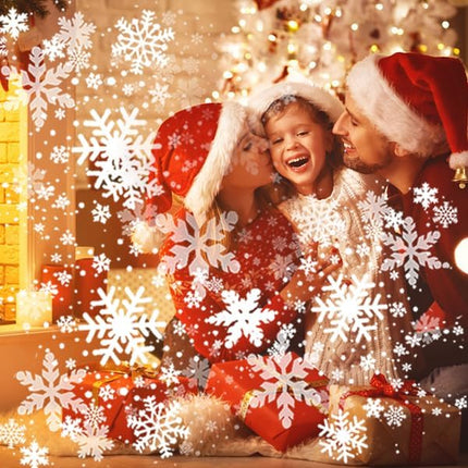 Christmas Snowflake Projector Light, d LED Snowflake Lighs, IP65 Saterproof Dual-Head Snowflake Projector Light, Ooutdoor Projector Light, Suitable for Christmas Holiday Decoration
