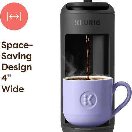Keurig K-Mini Mate Single Serve Coffee Maker – Ultra-Compact 4” Width, Travel Mug Friendly, Ideal Holiday Gift for Small Spaces, Black