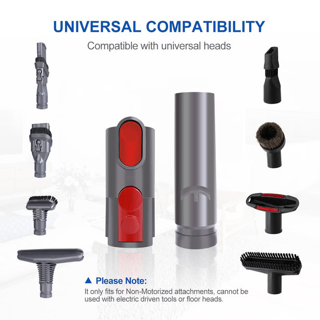 Lanmu Attachment Adapter Compatible With Dyson V15 V12 V11 V10 V8 V7 V6 Outsize Vacuum Cleaner, Universal Tool Adaptor Convertor