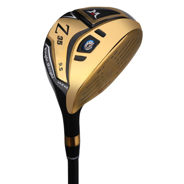 MAZEL Titanium Gold Golf Drivers for Men,9.5 Degree,Flex S,Right Handed,460CC
