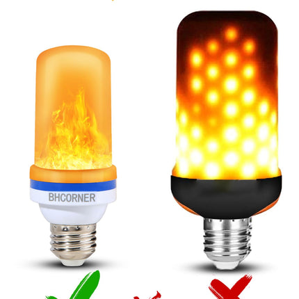 LED Flame Effect Light Bulbs - Halloween Decorations Outdoor Light Bulbs,E26/E27 Base Christmas Flickering Light Bulbs Outdoor Halloween Deco Indoor Night Fire Light Bulb (Orange 6 Pack)