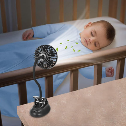 Clip On Fan Usb Battery Operated Desk Clip Fan With Emergency Power Bank, Baby Stroller Fan Rechargeable Personal Fan Flexible