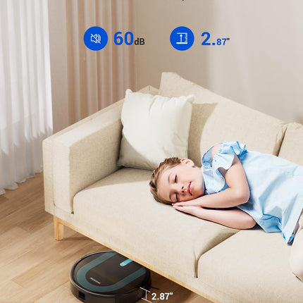 Proscenic 850T Wifi Robot Vacuum And Mop With Gyro Navigation, Boundary Strip, Selfcharging For Hard Floors And Carpets