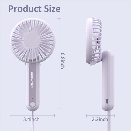 Handheld Fan,Usb Rechargeable Mini Fan With 2000Mah Battery Operated Small Fan With 3 Adjustable Speeds,180°Rotation Foldable Fan