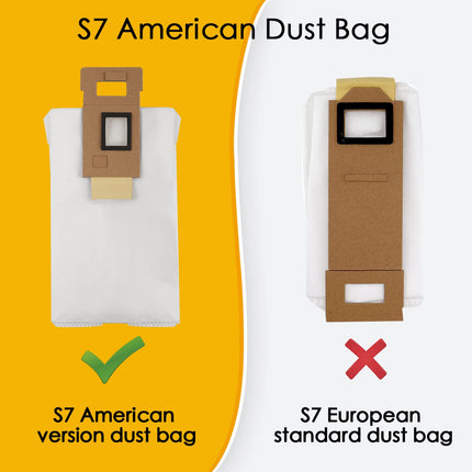 Dust Bag For Roborock S7 S7+ Vacuum Cleaner Autoempty Dock, 3L Large Capacity Cleaner Bag For Roborock S7 S7 Plus 7Pack
