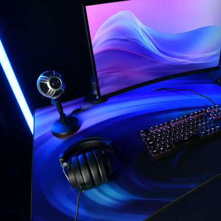 Arozzi - Sfera Professional Grade Gaming/Streaming/Office USB Microphone - Cardioid, Cardioid -10dB, and Omnidirectional Polar Patterns, Boom Arm Compatible - Silver