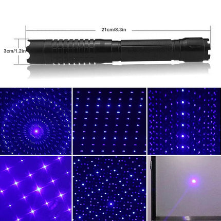 oein Long Range High Power Blue Burning Flashlight, Adjustable Focal Length Outdoor Flashlight, Suitable for Camping, Hiking, Fishing (tyfuyiy)