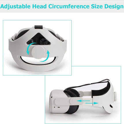 Elite Strap Compatible with Oculus Quest 2, Quest 2 Accessories Adjustable Head Strap