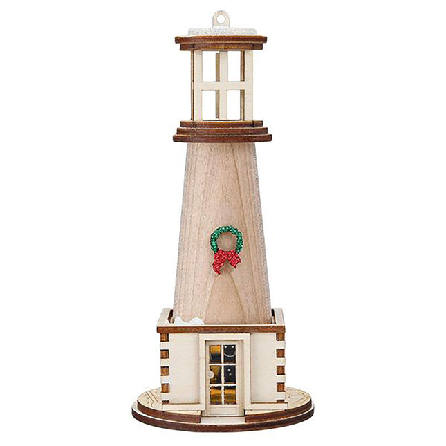 Ginger Cottages Holiday Lighthouse Ornaments for Christmas Tree