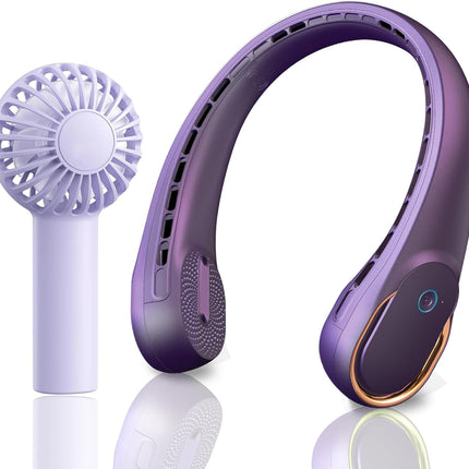 Neck Fan Portable Rechargeable Bladeless And Portable Handheld Fan Mini Hand Held Fan