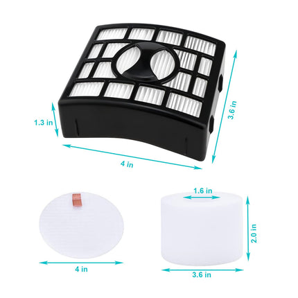 Filter For Shark Rotator Duoclean Powered Lift Away Speed Vacuum Nv680, Nv681, Nv682, Nv683, Nv800, Nv801, Nv803, Uv810, Replace Part Xhf680 Xff680, 2 Hepa + 4 Foam & Felt Filters