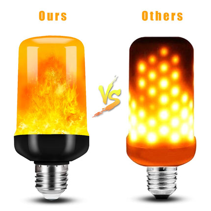 Hompavo 【d】 LED Flame Light Bulbs, 4 Modes Flickering Light Bulbs with Upside Down Effect, E26/E27 Flame Bulb for Halloween Christmas Party Patio Porch Home Indoor & Outdoor Decorations - 2