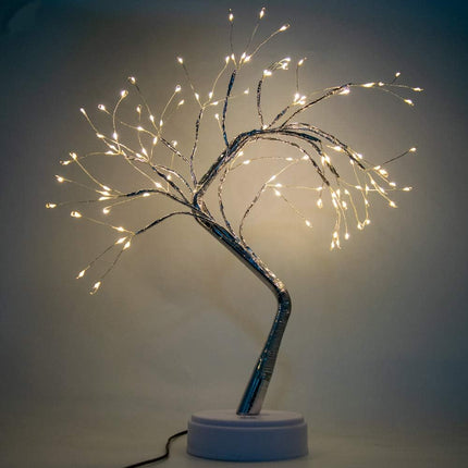20" LED Firefly Tree Lights Bonsai - Bedroom, Desk Top, Table Lamp Decoration USB/Battery Operated Touch Switch DIY Adjustable Branches Home Party Holiday Warm Lighting
