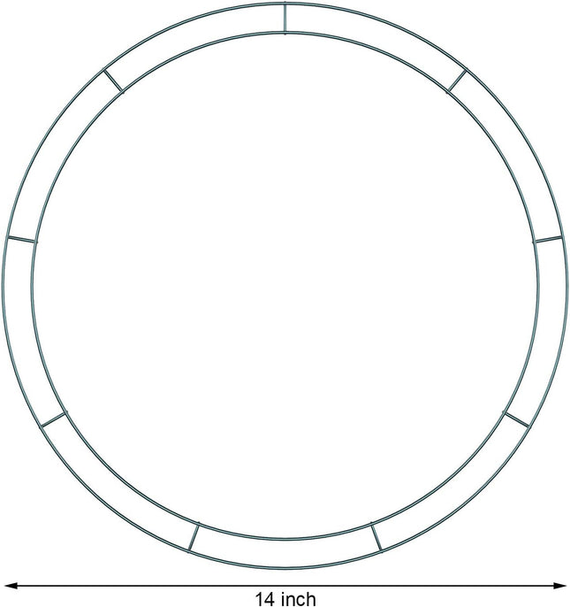 Sumind Christmas Flat Wire Rings Wire Wreath Frame Wire Wreath Making Rings for Year Valentines Decoration (3 Pieces, 14 Inches)