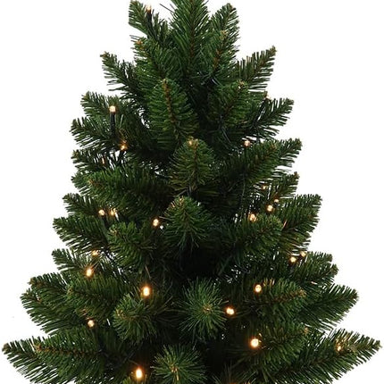Small Christmas Tree with Lights - 2FT Pre Lit Artificial Mini Christmas Tree, Includes 50 Led Warm Lights, 73 PVC Branch Tips Thick and Full, Seasonal Indoor Home Tabletop Decor