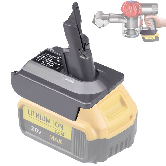 For Dyson V7 Battery Adapter For Dewalt 20V Battery Convert To For Dyson Sv11 V7 Animal Cordless Stick Vacuum Cleaner Handheld Vacuum Converter Only Dw20V7 Adapter