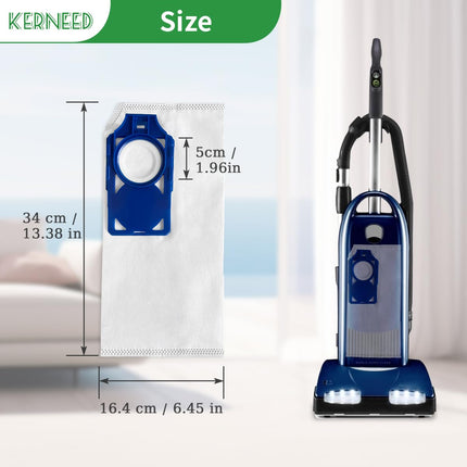 8 Pack R30D Hepa Vacuum Bags For Riccar Brilliance R30D, R30P, R30Pet & Simplicity Synchrony S30D, S30P, S30Pet Upright Vacuums Cleaner, Part Rnhc6Snh6