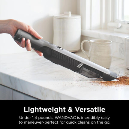 Shark Wv201 Wandvac Handheld Vacuum, Lightweight At 1.4 Pounds With Powerful Suction, Charging Dock, Single Touch Empty And Detachable Dust Cup,Graphite, Slate