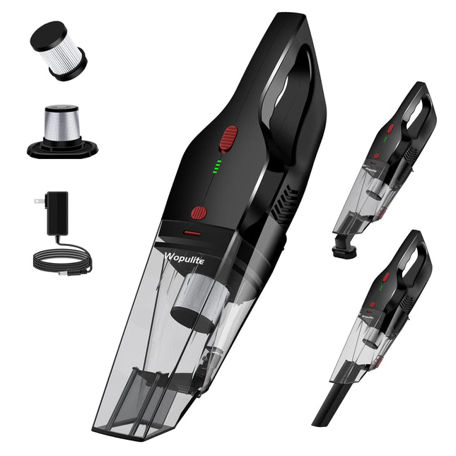 Handheld Vacuum Cordless, 9500Pa Strong Suction Car Vacuum Cleaner, Quick Rechargeable Hand Vac, Portable Mini Hand Vacuum With Long Runtime
