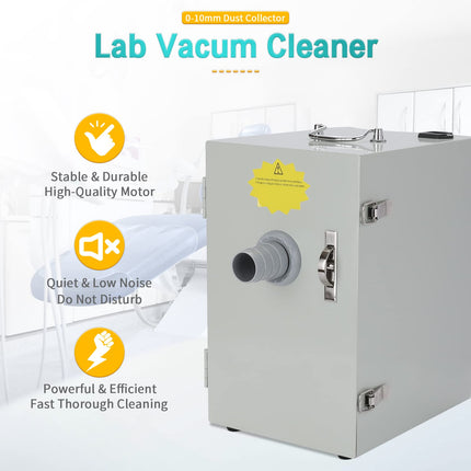 Lvchen Dental Lab Grinding Vacuum Cleaner Singlerow Digital Dust Collector 110V 370W Silent Vacuum Dust Extractor For Laboratory