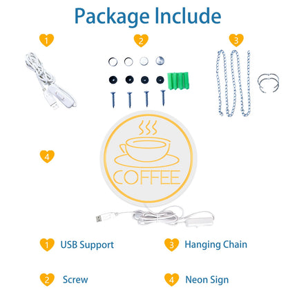 Coffee Cup Neon Sign For Wall Decor,Powered by USB 3D Engrave Art Light, Christmas Party Birthday for Children Kids Girls,LED Neon Lights with 3D Art for Business, Café, Restaurant, Hotel
