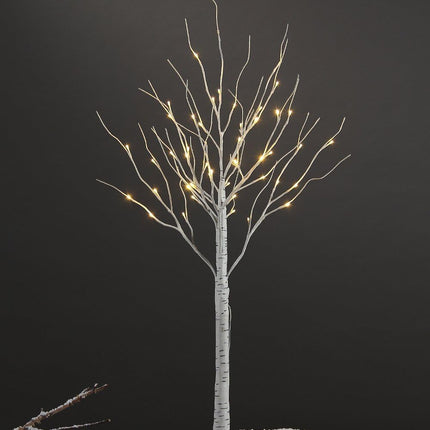LIGHTSHARE Lighted Tree 4FT 48 LED Lighted Birch Tree for Decoration Inside and Outside, Home Patio Wedding Festival Christmas Decor, Warm White